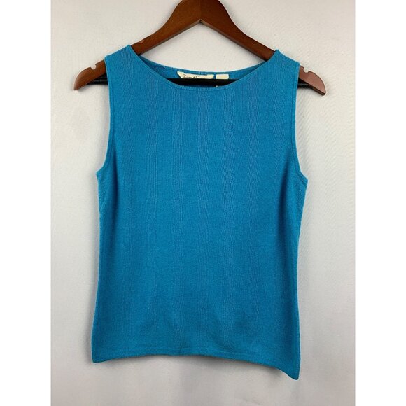 French Laundry Blue Sleeveless Knit Top S - Picture 1 of 4